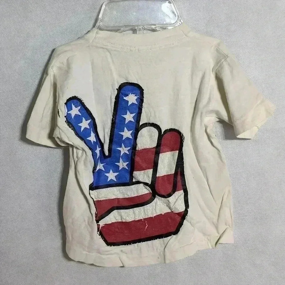 Ultra RARE Mickey Mouse righteous Mouse peace, t-shirt  double sided boys sz S - Picture 2 of 2